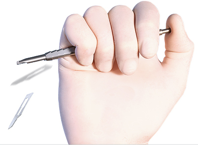 Push to remove scalpel handle/bas-çıkar bistüri sapı
